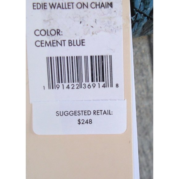 Rebecca Minkoff  Snake Python Blue Leather EDIE WALLET On Chain Crossbod… - Picture 2 of 11